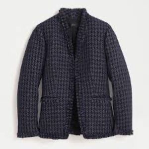 J crew Going Out Blazer in Shadow Houndstooth-sz 6, NWT $248 free ship/bund disc